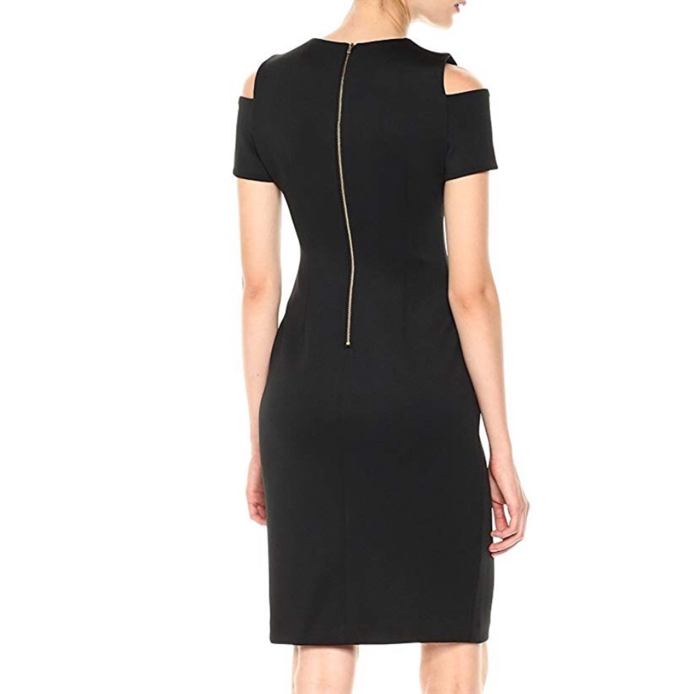 👗Calvin Klein open shoulder scuba sheath dress ❤️ - Picture 3 of 6
